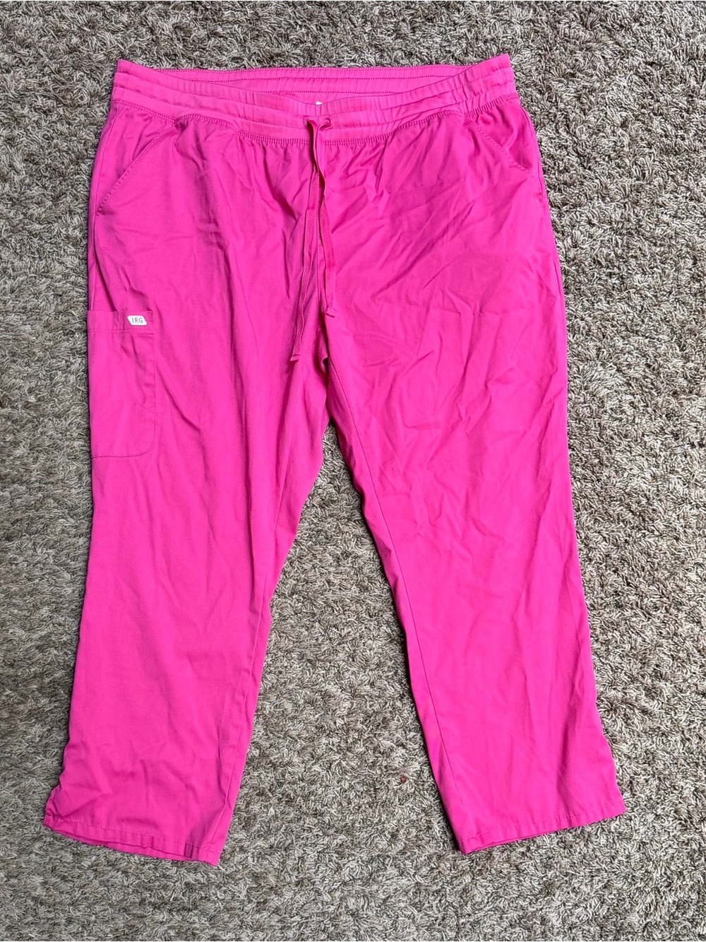 Bright Pink Drawstring Jogger Pants for Women scrubs